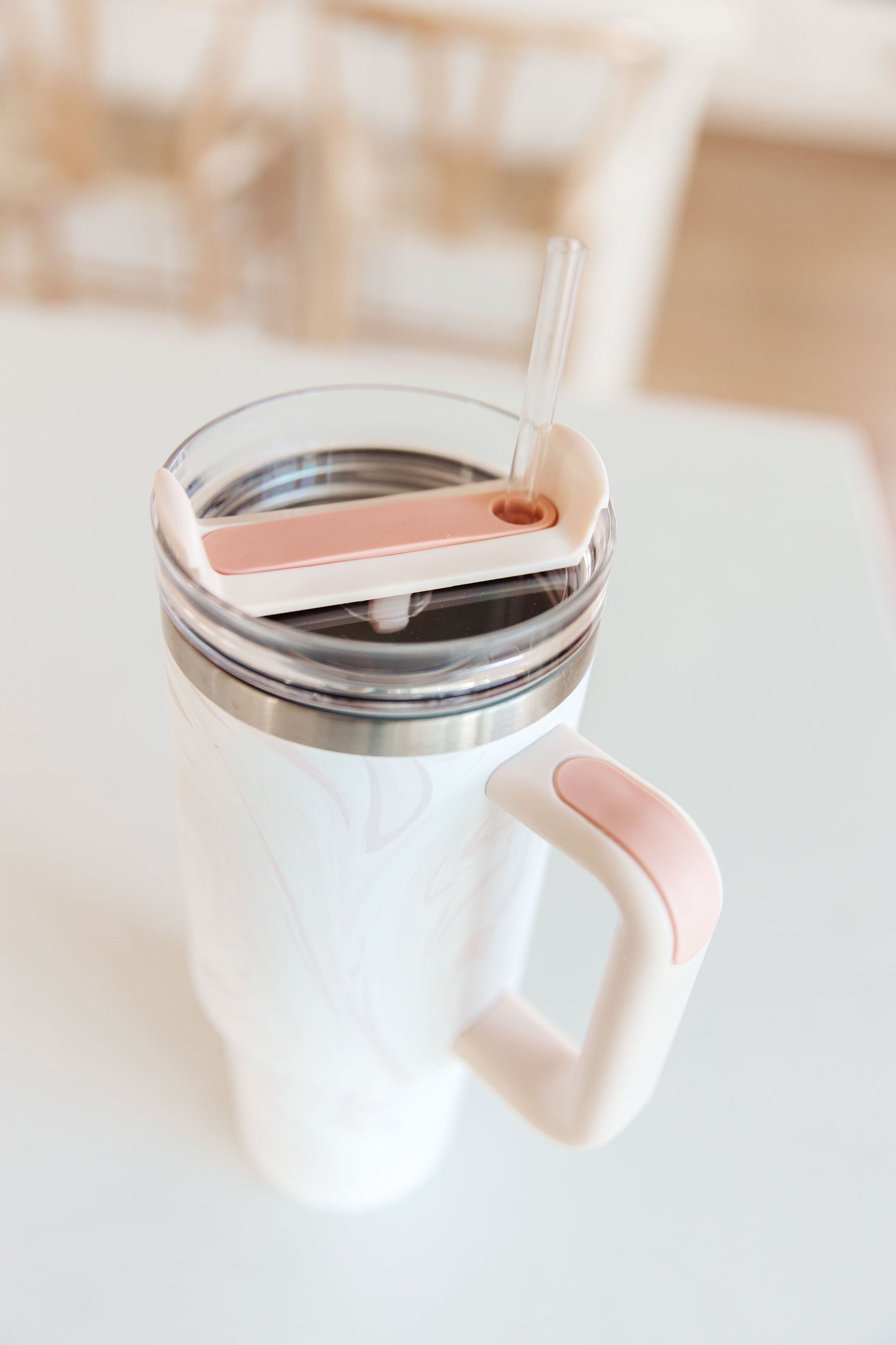 Boss Babe 40oz Stainless Steel Tumbler in Marbled Mauve