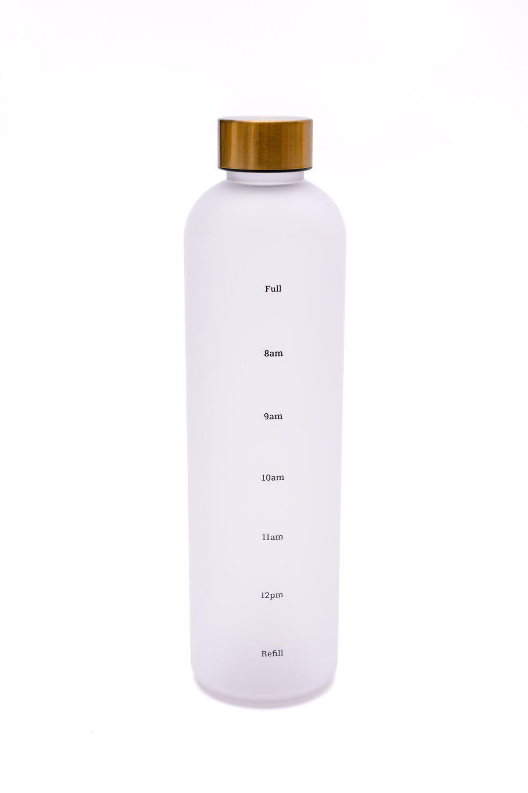 Sippin' Pretty 32oz Translucent Water Bottle in White & Gold