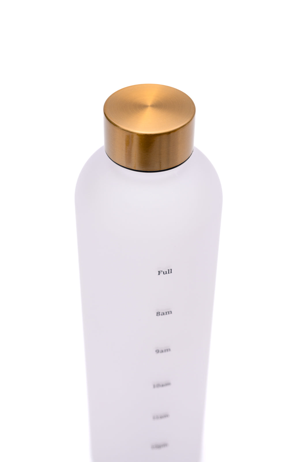 Sippin' Pretty 32oz Translucent Water Bottle in White & Gold